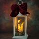 4. LED-Adventslaterne, 30 cm, 3 Kerzen, weiß