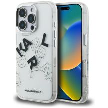 Karl Lagerfeld IML Sketched Graphic Case für iPhone 16 Pro – Transparent