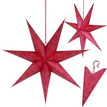 Dekorativer Papierstern 45 cm Rot