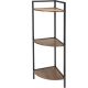 10. Metall-Eckregal mit 3 Ablagen, 23,5 x 23,5 x 76 cm