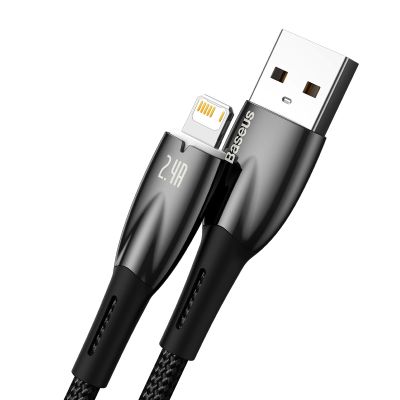 2. Baseus Glimmer Series Kabel USB-A - Lightning 480Mb/s 2.4A 2m schwarz