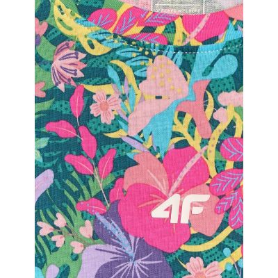 4. Mädchen-T-Shirt mit kastenförmigem Schnitt und Aufdruck 4F 4FJRAW26TTSHF4243-90A