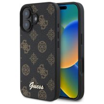 Guess Peony Script MagSafe-Hülle für iPhone 16 – Schwarz