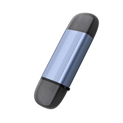 3. Wozinsky WCR-5G Speicherkartenleser für SD und microSD, USB-A 3.0 / USB-C 3.0, Aluminium – Grau