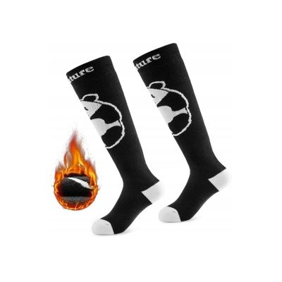 Qunature Winter-Panda-Socken, schwarz, 28–31