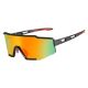 Rockbros polarisierte Sonnenbrille SP225BK schwarz-rot