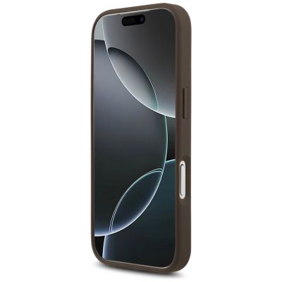 5. Guess 4G Strap Triangle Logo MagSafe Hülle für iPhone 17 Pro - braun