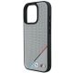 6. BMW M Perforierte Tricolor Line MagSafe Hülle für iPhone 16 Pro - Grau