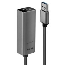 Lindy 43313 Geschlechtswandler / Kabel USB-A RJ-45 Silber