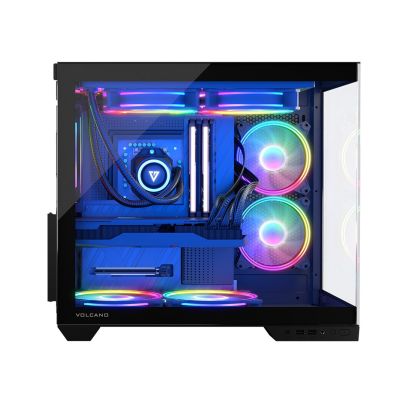 22. MODECOM VOLCANO PANORAMA APEX ARGB 7F MIDI SCHWARZES GEHÄUSE