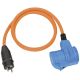 Brennenstuhl 1132910525 Verteiler 1,5 m 1 x Netzwerkdose Außen Schwarz, Blau, Orange