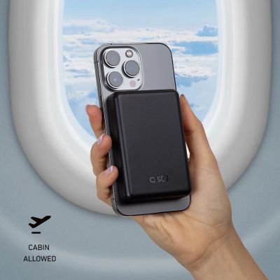 10. SBS TEBB5000MAG1CK kabellose Powerbank 5000 mAh USB-C, MagSafe kompatibel – Schwarz