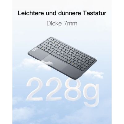 3. inateck Tastaturtablett QWERTZ grau