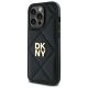 2. DKNY Quilted Stack Logo Hülle für iPhone 14 Pro – Schwarz