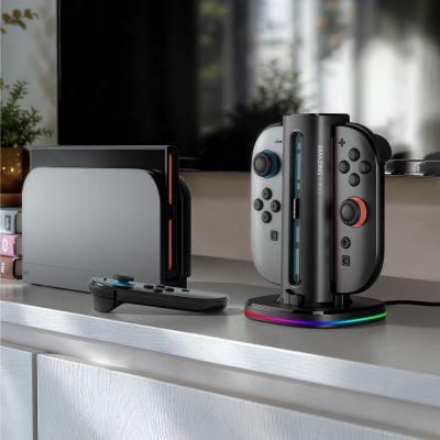 10. AmazingThing Thunder Pro PlayDock Ladegerät für Nintendo Switch 2 Controller - Schwarz