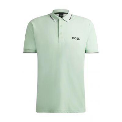 6. Boss Paddy Pro Open Green Herren Regular Fit Poloshirt (50469102-388)