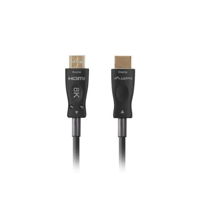 8. LANBERG HDMI-KABEL M/M V2.1 20M 8K OPTISCH AOC CA-HDMI-30FB-0200-BK