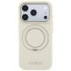 3. Guess Ring Stand 360 Grained Classic Logo MagSafe Hülle für iPhone 18 Pro / 17 Pro - Beige