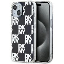 DKNY IML Checkered Mono Pattern Hülle für iPhone 15 / 14 / 13 – Schwarz
