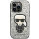 3. Karl Lagerfeld KLHCP14LGFKPG iPhone 14 Pro 6.1" Hardcase silber / silber Glitter Flakes Ikonik