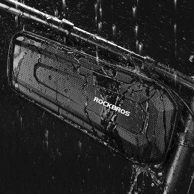 13. Rockbros B66 wasserdichte Fahrradtasche für Rahmen – Schwarz