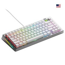 Glorious Gaming GMMK 3 PRO 75% vorgefertigte USB-Tastatur QWERTY US-Englisch Silber