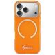 3. Guess IML Script Metal MagSafe Hülle für iPhone 17 Pro - Orange