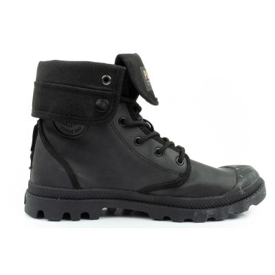 4. Palladium Damen Baggy-Sneaker mit hohem Schaft, beschichtet, modisch, Schwarz