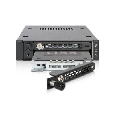 2. We-Ra. IcyDock mit Platz für 2 Laufwerke: 2 x 6,3 cm SATA I-III/SAS HDD & SSD in Farbe, 1 x 3,5" Metall