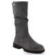 6. Damenstiefel, warm gefüttert, gerafft, grau M.Daszyński SA259-3