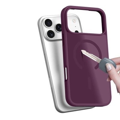 7. Dux Ducis Yind Hülle für iPhone 18 Pro / 17 Pro, MagSafe-kompatibel – Kirschrot