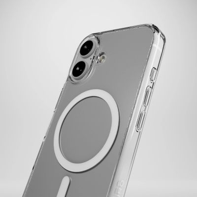 8. Puro Impact Clear D3O MagSafe Silikonhülle für iPhone 16 – transparent