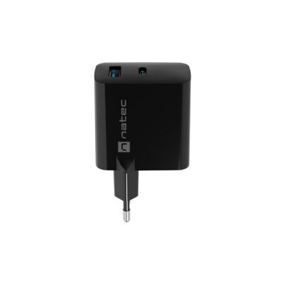 5. NATEC Ladegerät Ribera GAN 1x USB-A + 1x USB-C 45W Schwarz NUC-2143