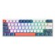 2. Machenike K500-B61 Kabelgebundene mechanische Gaming-Tastatur mit Hintergrundbeleuchtung, rote Schalter - Weiß und Blau