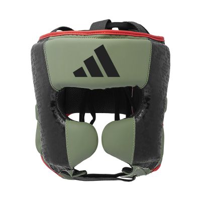 10. Adidas COMBAT 50 HG Boxkopfschutz Schwarz Oliv