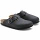 8. Birkenstock Boston Black Damen/Herren Clogs, geöltes Leder, schmale Slipper (0059463)