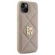 4. DKNY Quilted Stack Logo iPhone 15 Plus Hülle – Beige