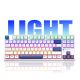 12. Machenike K500B-B87 Kabelgebundene mechanische Gaming-Tastatur mit Hintergrundbeleuchtung, rote Schalter - Weiß