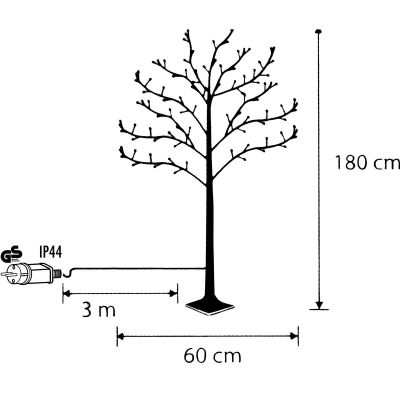 6. DEKORATIVER BAUM 240 LED 180 CM WEISS