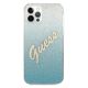 3. Guess, GUHCP12LPCUGLSBL iPhone 12 Pro Max 6,7" blau/blaue Hardcase Glitter Gradient Script