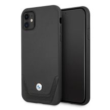 BMW Perforierte Lederhülle für iPhone 11 / Xr – Schwarz