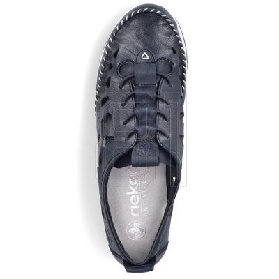 4. Rieker W RKR652 marineblaue durchbrochene Lederschuhe