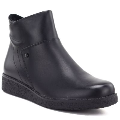 Sergio Leone BT-12-S Schwarze Leder-Keilstiefeletten