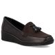Rieker 53771-25 Damen-Keilschuhe aus Leder, bequemes Braun