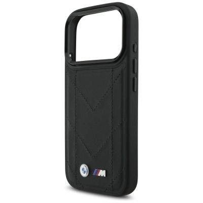 6. BMW M Quilted Logo MagSafe Case für iPhone 17 Pro – Schwarz