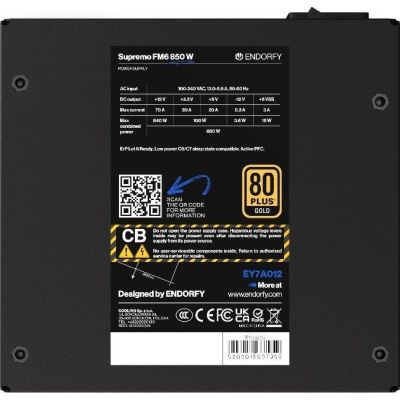 9. ENDORFY Supremo FM6 850 W Netzteil EY7A012