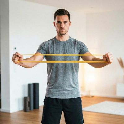 6. GUMMI-TRAININGSBAND POWERBAND GELBES REA-BAND