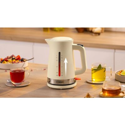 10. Bosch MyMoment TWK4M227 Wasserkocher (2400W; Creme)