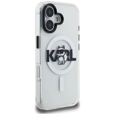 4. Karl Lagerfeld IML Choupette Sketch Logo MagSafe iPhone 17 Hülle – Transparent