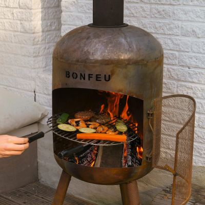 35. Bonfeu Bonbono Gartenkamin rostig 4501R